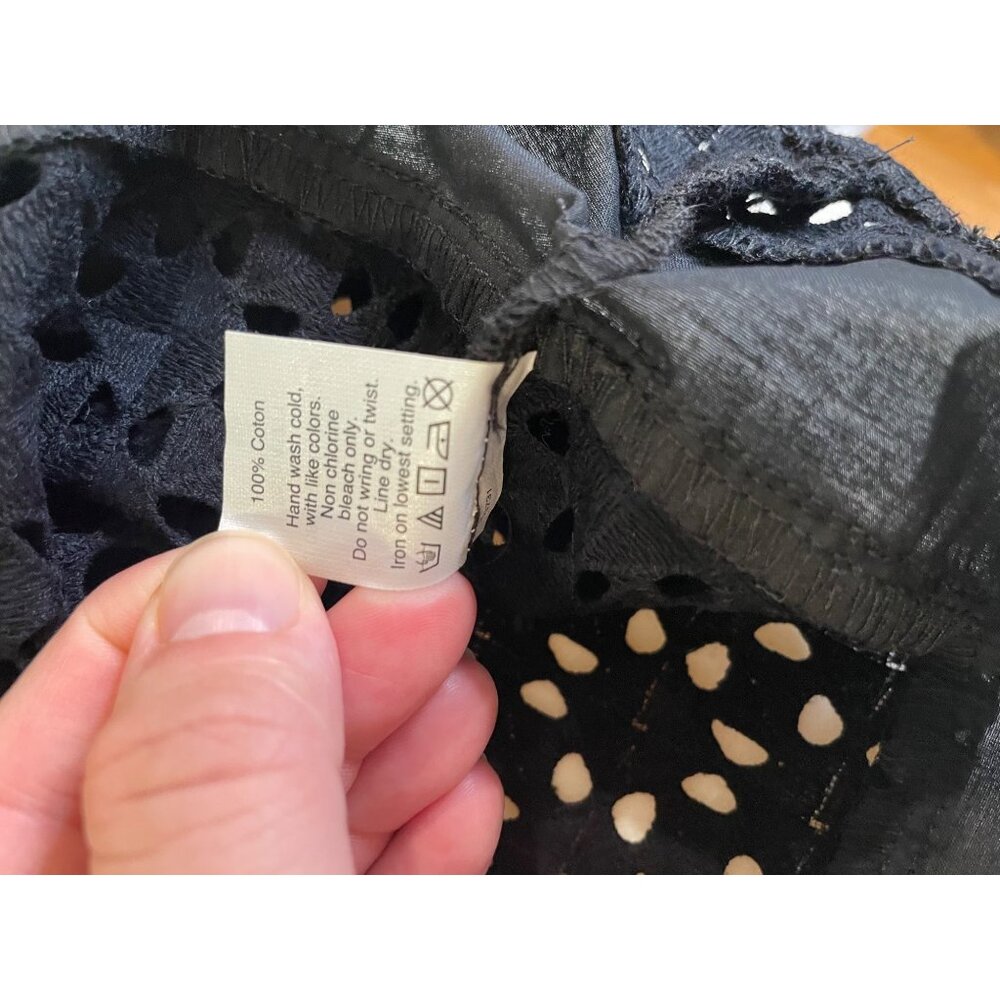 Madewell Womens Eyelet Top Size S Sheer Romantic Dainty Capsule Parisian Sleek - Picture 9 of 12